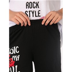 Комплект детский (футболка/шорты) Белый/чёрный