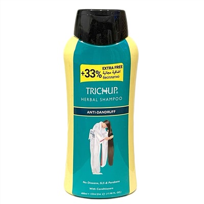 TRICHUP Herbal Shampoo ANTI-DANDRUFF, Vasu (ТРИЧУП (ТРИЧАП) Шампунь с кондиционером на основе трав ОТ ПЕРХОТИ, Васу), 400+132 мл.