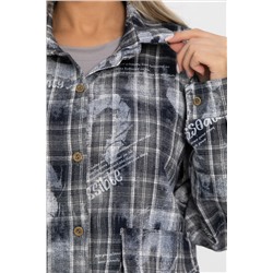 Рубашка хлопковая Шэрри (серо-синяя) Б14306-18М