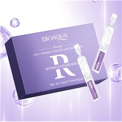 Курс сывороток для лица с Ретинолом и Гиалуроновой кислотой в ампулах Bioaqua, 30 шт. по 1 мл.