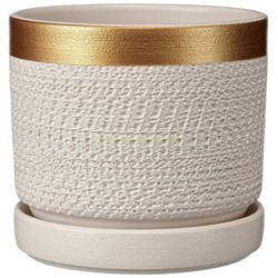 Горшок Цилиндр Брюссель бел/зол 1,42л (d15/h13) №2