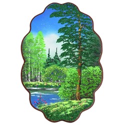 Картина с рисунком из камня, лето "облачко" 31,5*46см, 700г