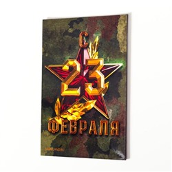 Магнит винил "23 февраля" 7х10 см