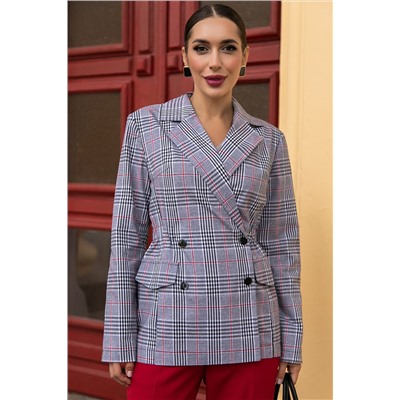 Пиджак Бренда (серый/клетка) Б14124-33М