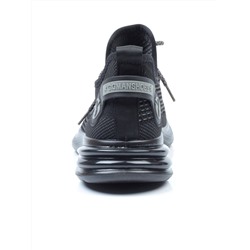 HA103 BLACK/GRAY Кроссовки летние мужские (текстиль) размер