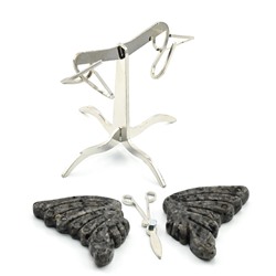 Фигурка "Мотылек" с гранитом, серебристая 85*75*80мм