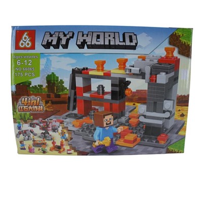 Конструктор My World 4в1 175дет. 26*19см / коробка 66065-3