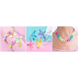 Звено пластиковое прозрачное 15*20 мм (50 шт) SF-7289, ассорти