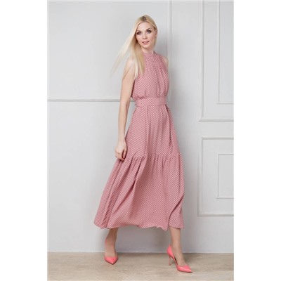 Achosa 232 розовый в горох, Платье