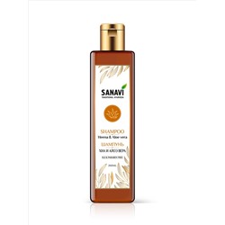 SHAMPOO Heena & Aloe Vera, SLS & PARABEN FREE, Sanavi (ШАМПУНЬ для тонких и ослабленных волос С ХНОЙ И АЛОЭ (алое) ВЕРА, Санави), 200 мл.