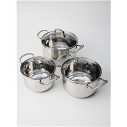 Набор посуды 6 предметов 1,9 л; 2,7 л; 3,7 л (2шт)