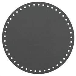 Кожа - Дно для сумки круглое 20 см. Silver