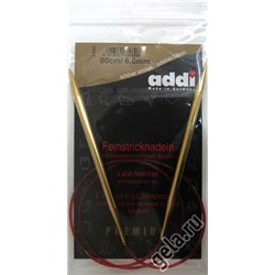 Спицы Addi позолоченные круговые с удлиненным кончиком для тонкой пряжи