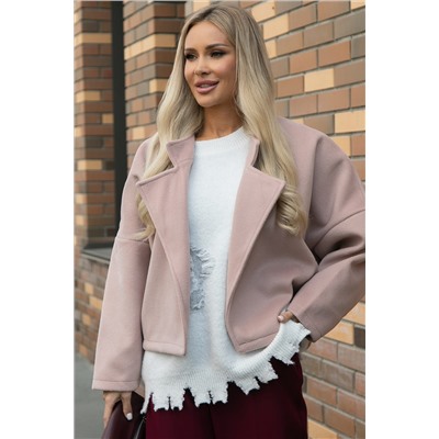 Пальто укороченное Хайт (пудра) Б14315-7М