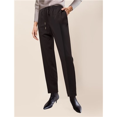 Брюки с поясом на резинке из поливискозы с эластаном