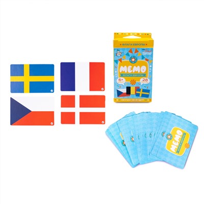 Настольная игра "МЕМО" Флаги (Европа). Серия АКТИВ time