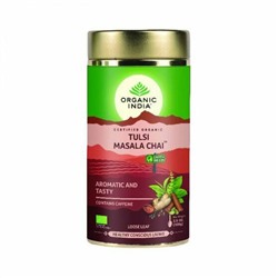TULSI MASALA CHAI, Organic India (ТУЛСИ МАСАЛА ЧАЙ, Органик Индия), банка 100 г.