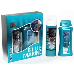 НАБОР муж.  BLUE MARINE COOL (гель д/душа 250мл + пена д/бритья 200мл)