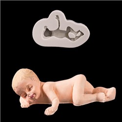 Силиконовый молд "Малыш лежит" 7*4 см