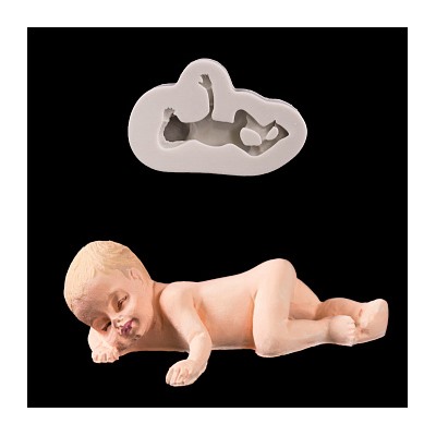 Силиконовый молд "Малыш лежит" 7*4 см