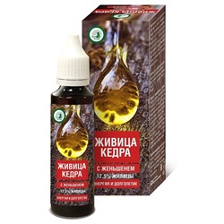 Дом Кедра. Живица кедровая 12,5% на кедровом масле с экстрактом женшеня, 50мл