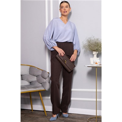 Брюки на резинке Эльда (коричневые) Б14332-9М