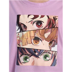 Футболка "Глаза" сирень