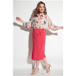 Michel chic 2055 розовый+цветы, Платье