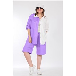 Lady Secret 2830 белый+аметистовый, Блуза,  Шорты