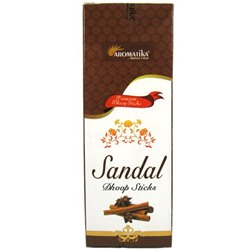 SANDAL Dhoop Sticks, Aromatika (САНДАЛ безосновные благовония, Ароматика), уп. 10 палочек.