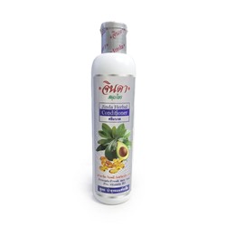 Jinda Herbal Conditioner AVOCADO-FRESH MEE LEAF, Pro vitamin B5, Jinda (Травяной кондиционер для укрепления волос с АВОКАДО, Джинда), 250 мл.