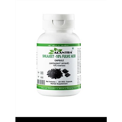 THE SHILAJEET - 10% FULVIC ACID Capsule, Alantra (Аюрведические капсулы ШИЛАДЖИТ (МУМИЁ) - 10% ФОЛИЕВАЯ КИСЛОТА, Алантра), 60 капс.