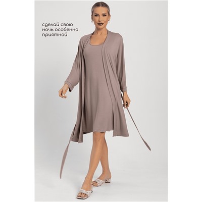 Платье-майка для дома Шелк вискозы (латте) П14492-52М
