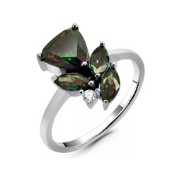 Кольцо из серебра мистик кварц, Марина