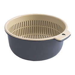 Дуршлаг с миской Серый