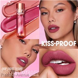 Водостойкая матовая помада O.TWO.O New Trending Lip Gloss Marbling Water Proof Matt Finish Lip Stick SC057 #07 Pink Rose