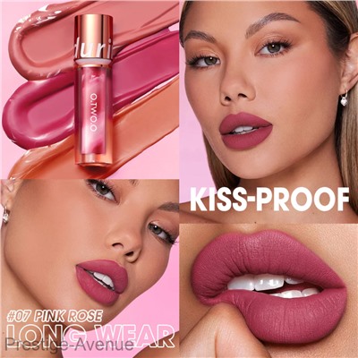 Водостойкая матовая помада O.TWO.O New Trending Lip Gloss Marbling Water Proof Matt Finish Lip Stick SC057 #06 Wild Berry