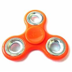 Антистресс Hand Spinner Спиннер 8см оранжевый с серебристыми вставками SH 999398