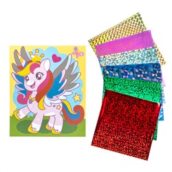 Аппликация из фольги «Единорог» (6 цветов, конверт)