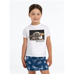 Футболка детская Baby Yoda, белая