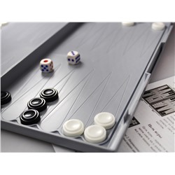 Настольная игра 3 в 1 «Шашки-Шахматы-Нарды» большие (серые)