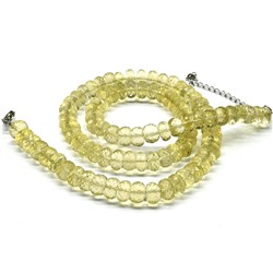 Бусы из Топаза лимонного рондель огранка 8*6мм, 48см, 52,4г