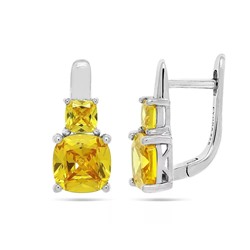 Серьги из серебра куб.циркон., МЦВ169ж