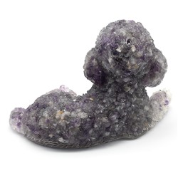 Пудель из смолы с крошкой аметиста, 130*80*77мм