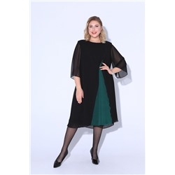 Pretty 1180 черный+изумруд, Платье