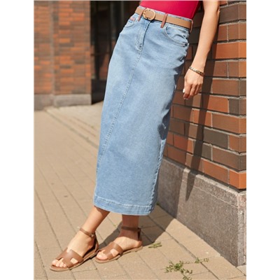 Юбка А-силуэта из эластичного денима