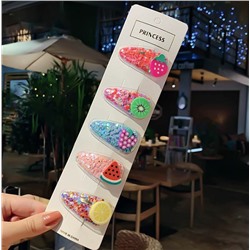 SALE! Набор заколок клик-клак для девочек,  блистер 5 шт. Цвет Микс.