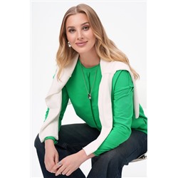 Женский лонгслив оверсайз из футера двухнитки Happyfox