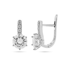Серьги из серебра куб.циркон., МЦВА361