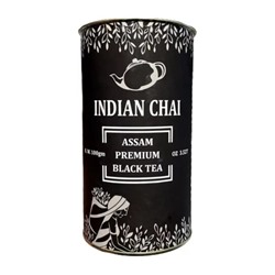 Indian Chai ASSAM Premium BLACK TEA, Bharat Bazaar (АССАМ Премиум, ЧЕРНЫЙ ЧАЙ, Бхарат Базаар), банка 100 г.